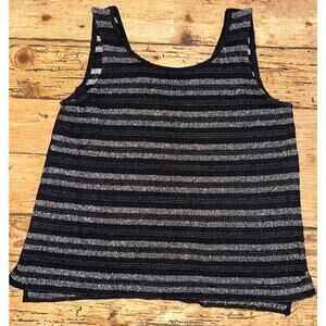 Madewell Women’s Size XXS Black Tank Top Striped NOWT